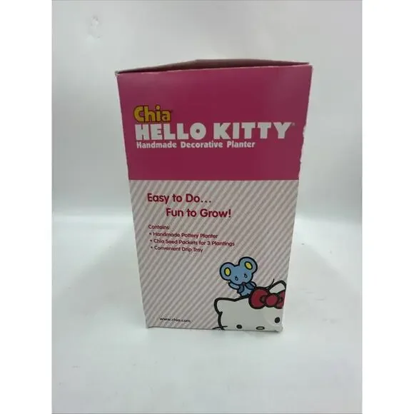 New SANRIO Hello Kitty Chia Pet Decorative Planter Easy To Grow - Picture 3 of 4